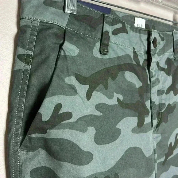 NWT GAP Camo Girlfriend Khaki Stretch Size 6 Mid Rise Green Camouflage Fall - Picture 4 of 12